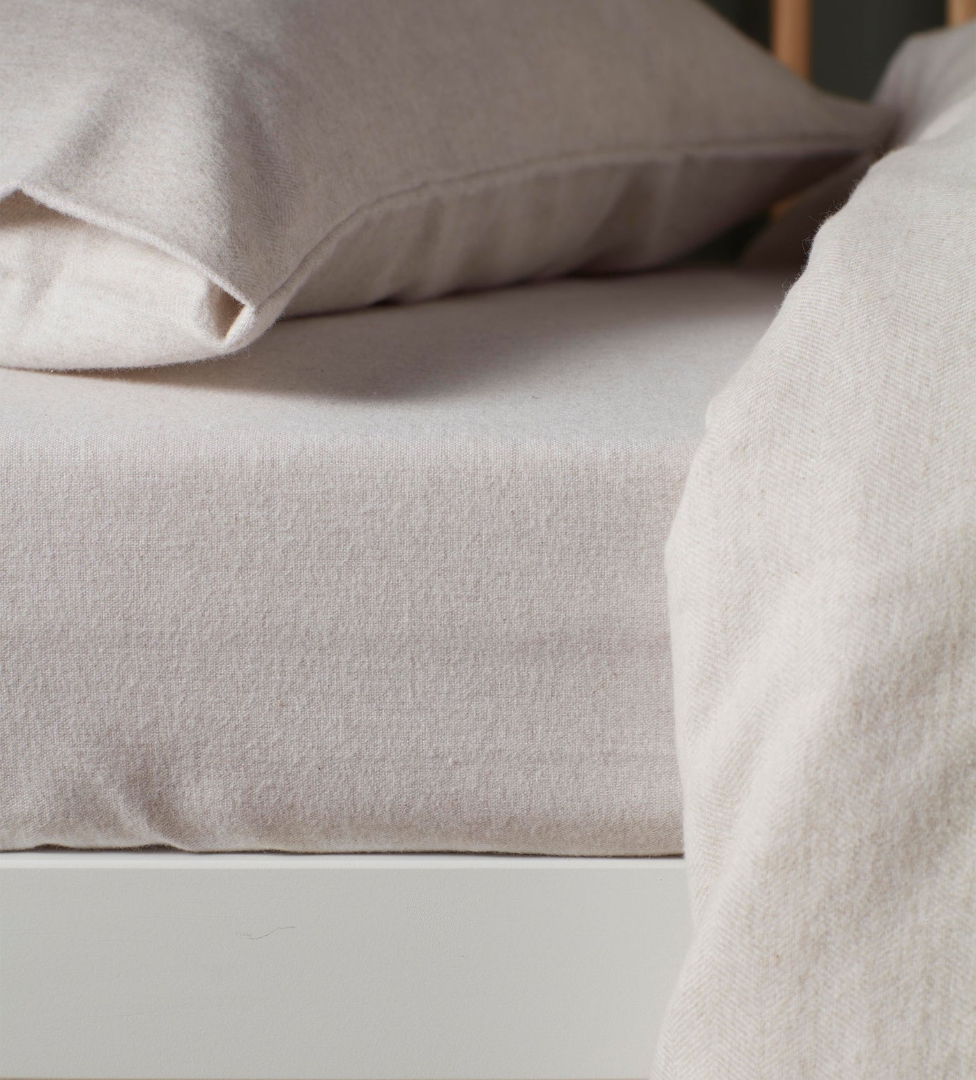 Natural Brushed Cotton Fitted Sheet