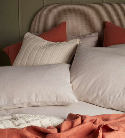 Natural Henry Brushed 100% Cotton Bed Linen