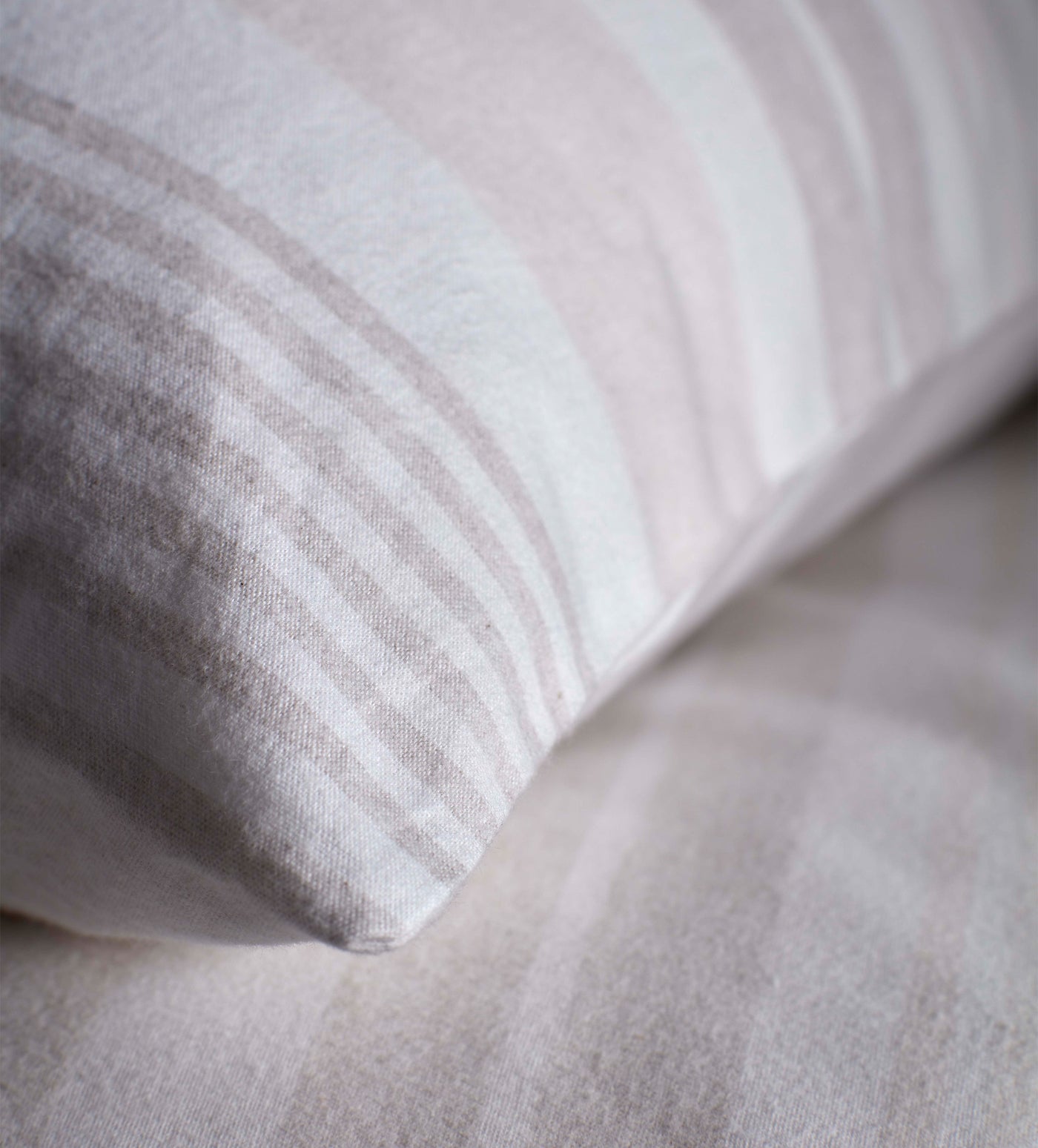 Natural Harry Stripe Brushed 100% Cotton Bed Linen