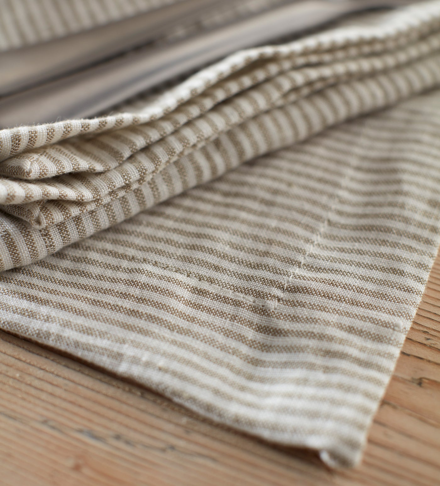 Natural Sid Stripe 100% Linen Placemats