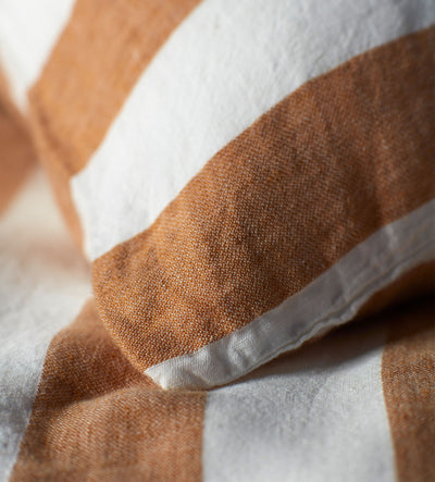 Amber Cora Stripe 100% Linen Bed Linen