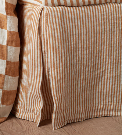 Amber Cora Stripe 100% Linen Valance