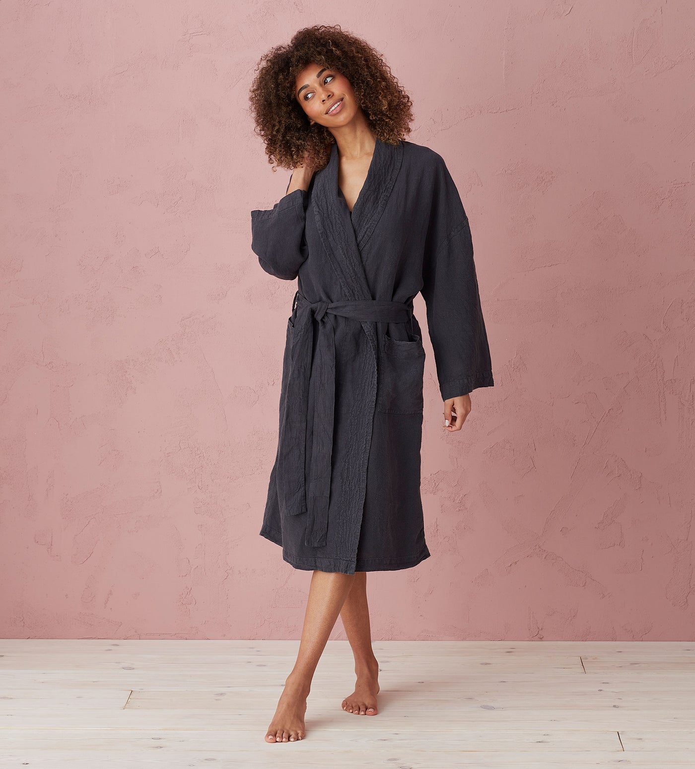 Graphite 100% Linen Nightwear