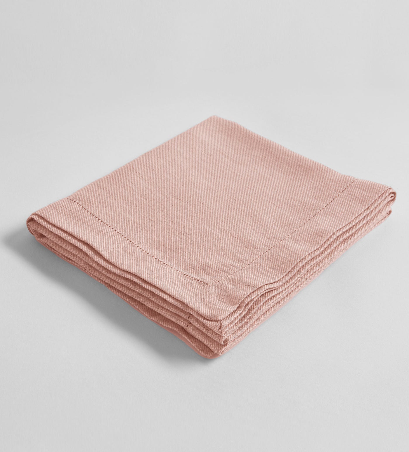 Blush Pink Twill Cotton Linen Table Runner