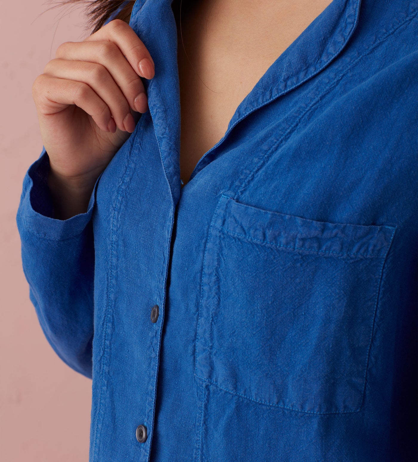 Cobalt 100% Linen Nightwear