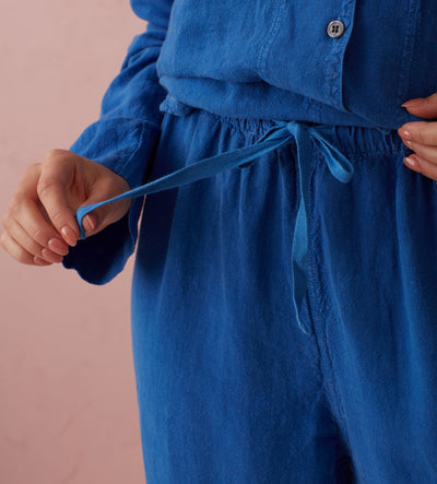 Cobalt 100% Linen Nightwear