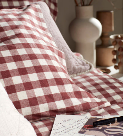 Conker Gilbert Gingham Brushed 100% Organic Cotton Bed Linen