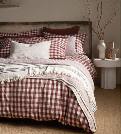 Conker Gilbert Gingham Brushed 100% Organic Cotton Bed Linen