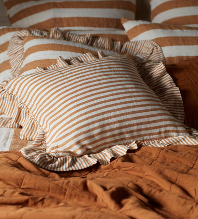 Amber Cora Stripe 100% Linen Bed Linen