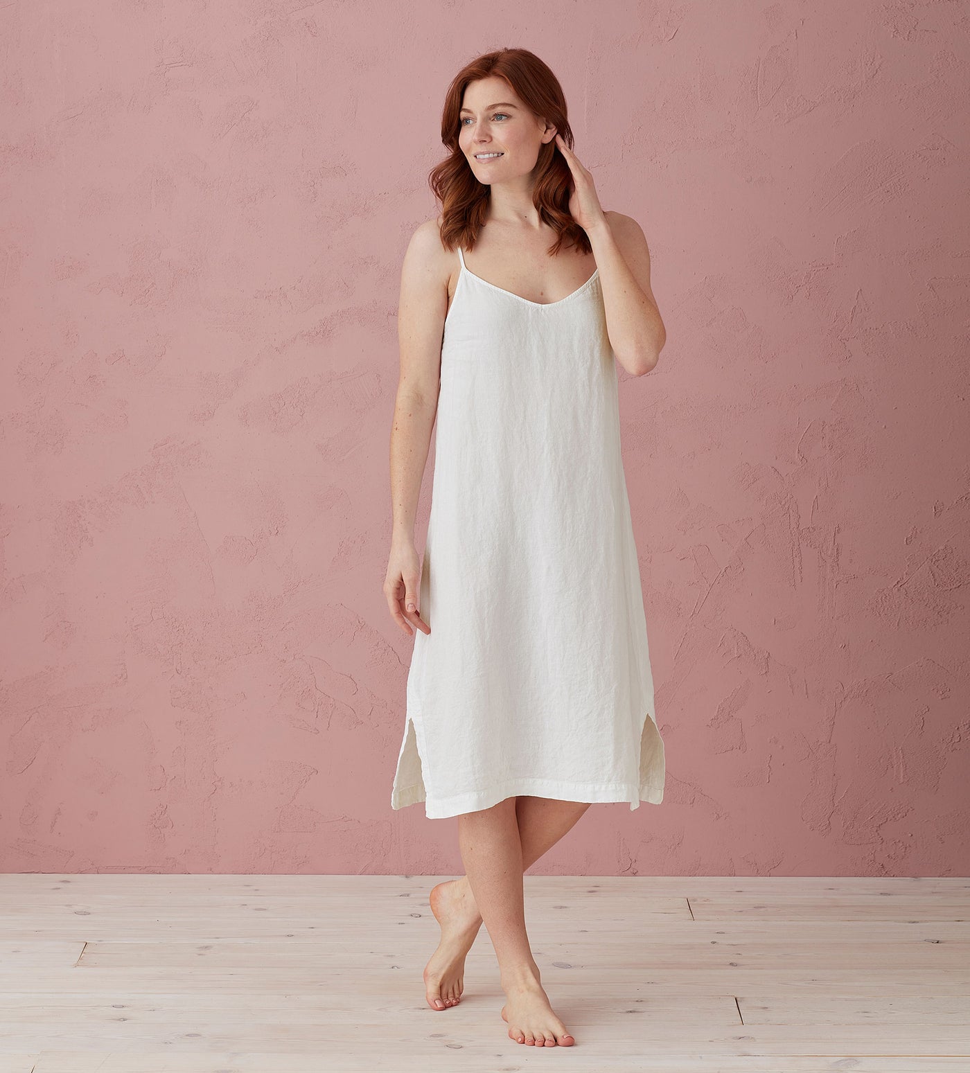 Cream 100% Linen Nightwear