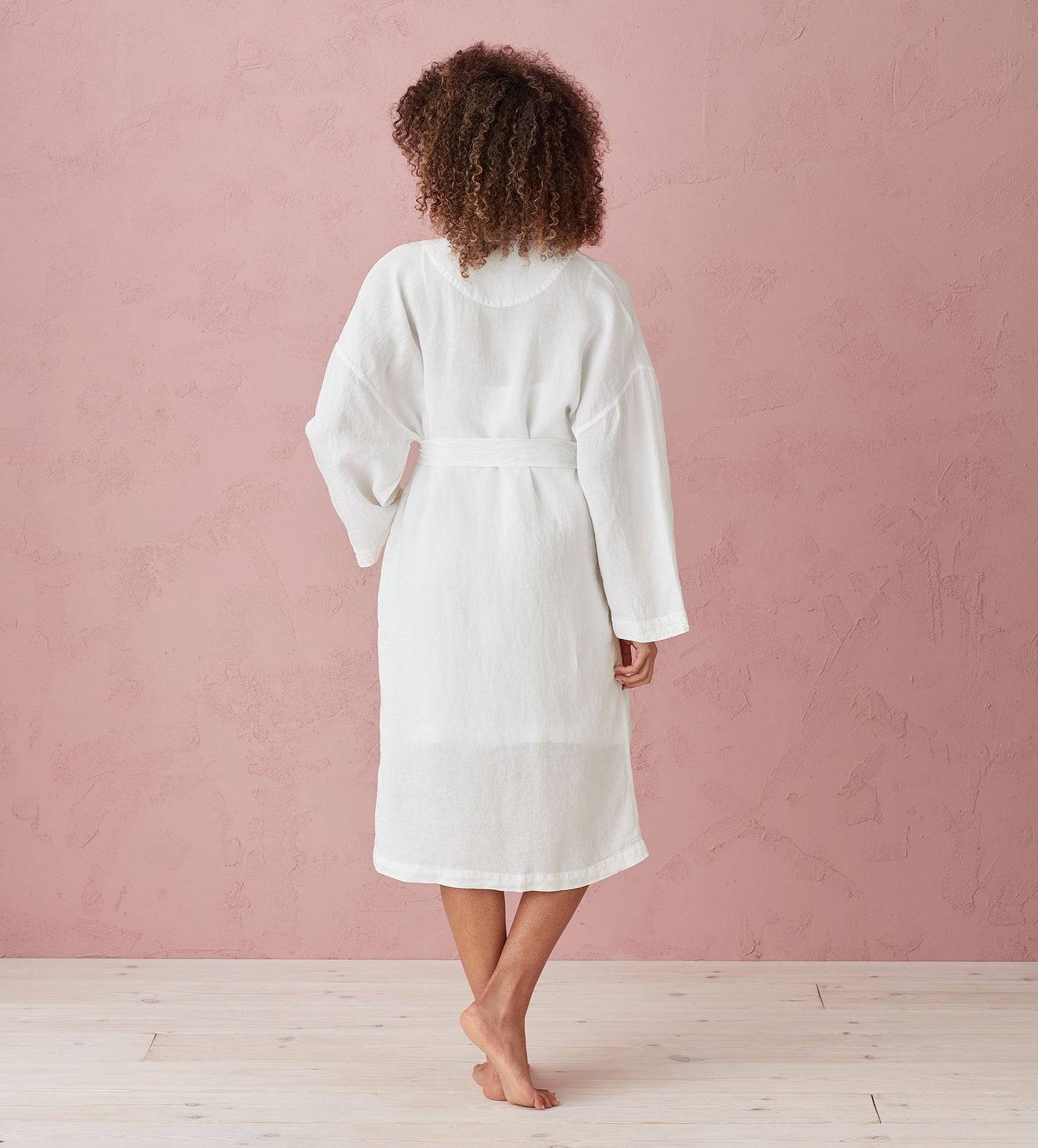 Cream Layla 100% Linen Robe