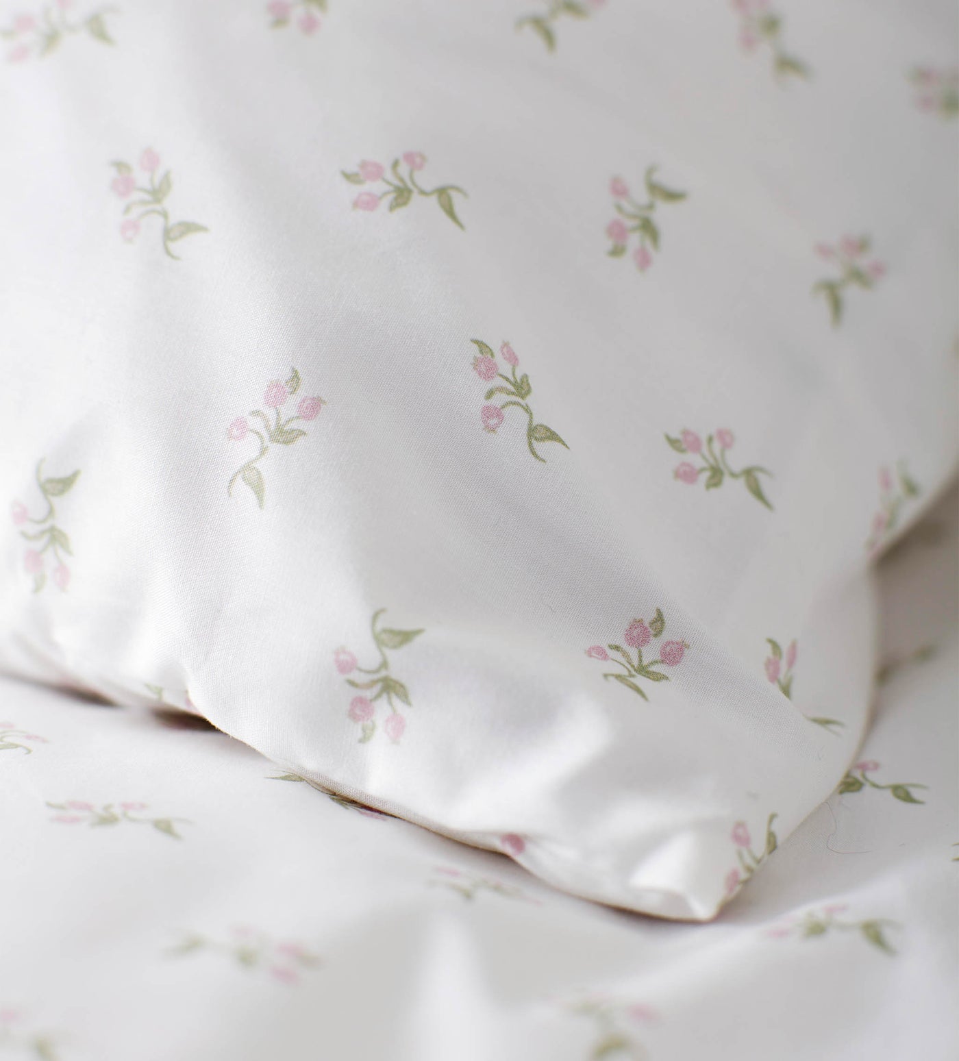 White Fleur Organic 100% Cotton Cot Bed Duvet Cover Set