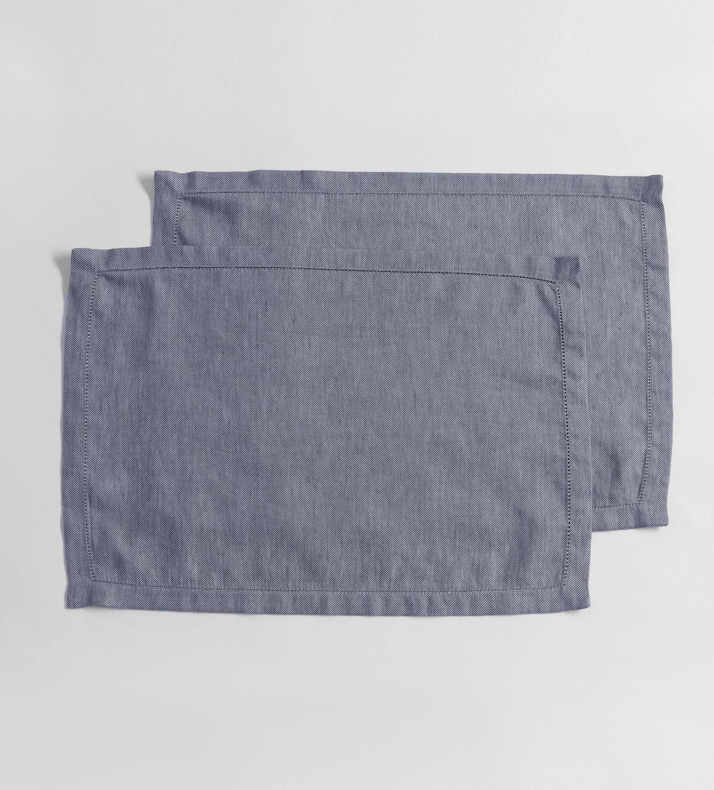 French Blue Cotton Linen Twill Placemats