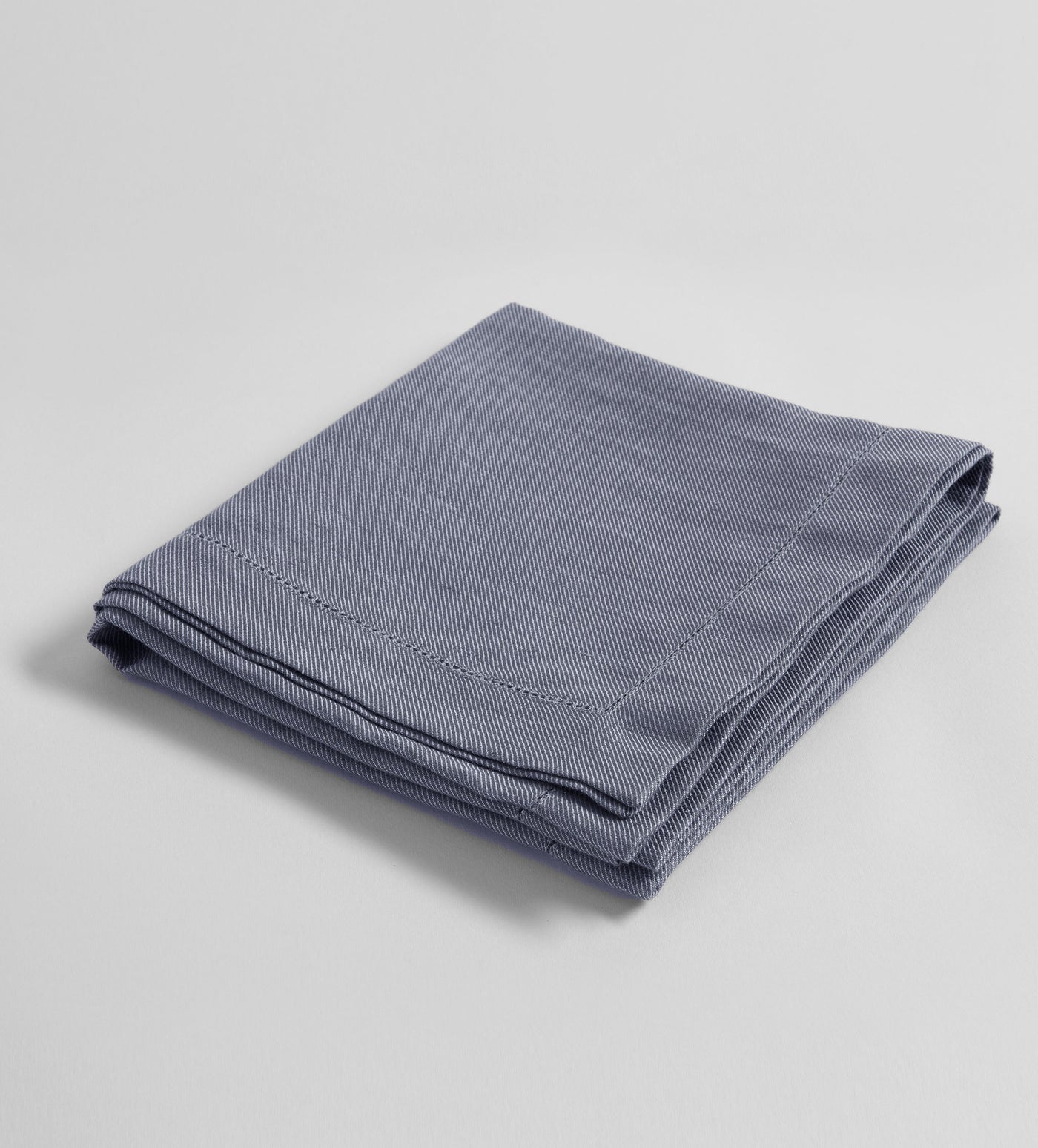 French Blue Cotton Linen Twill Table Runner