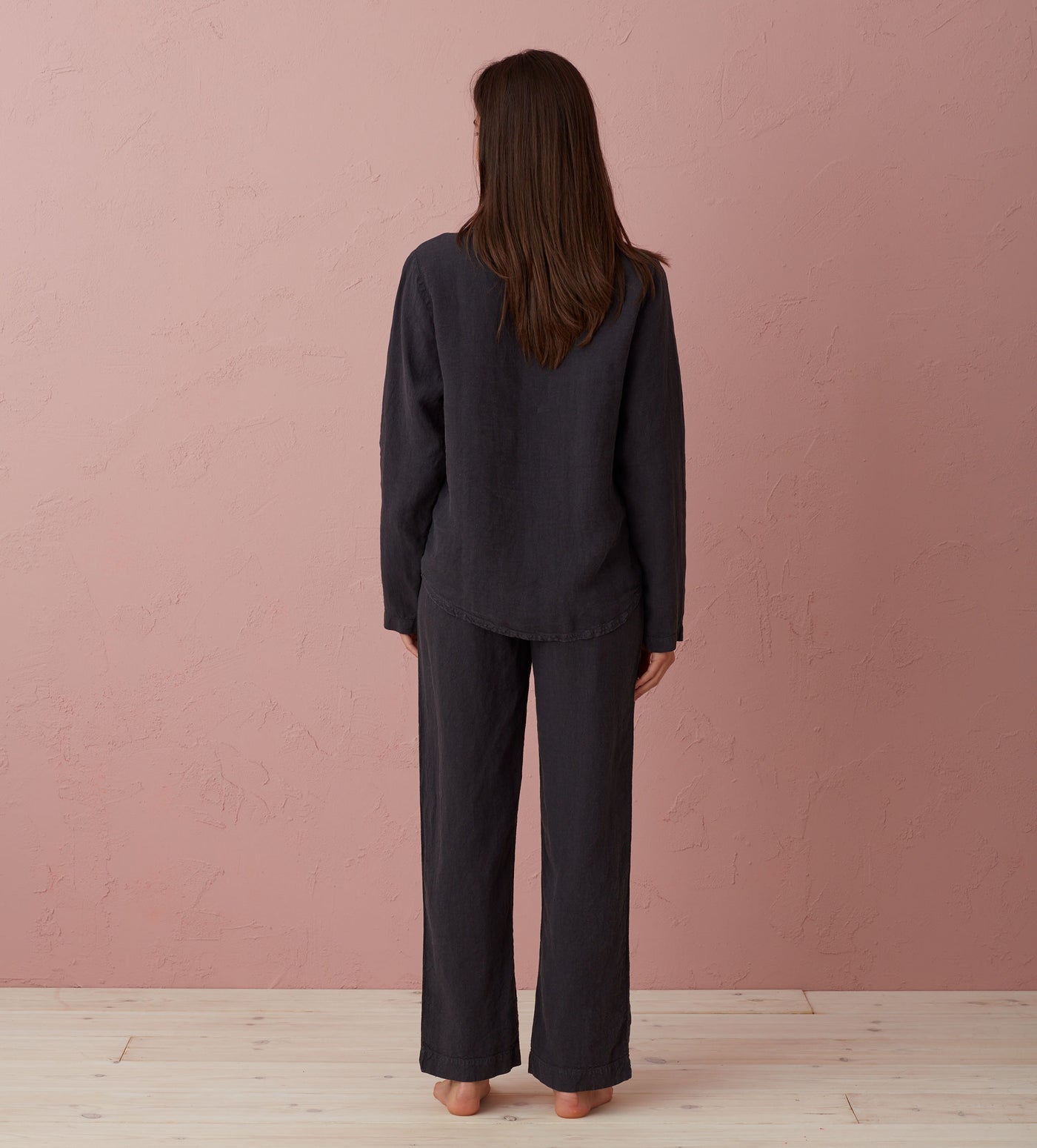 Graphite Tilly 100% Linen Pyjama Bottoms