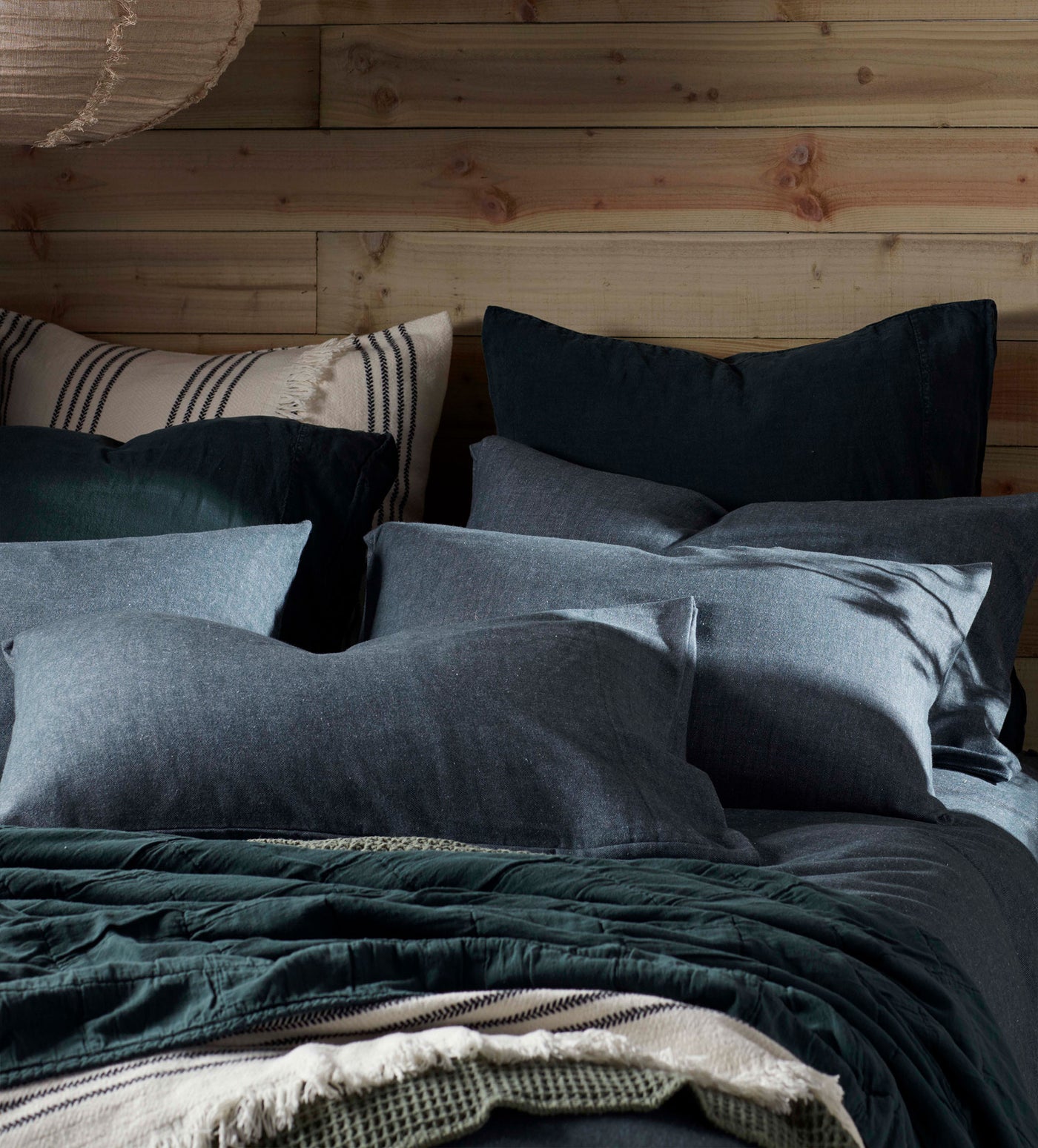 Darkest Spruce Henry Brushed 100% Organic Cotton Bed Linen