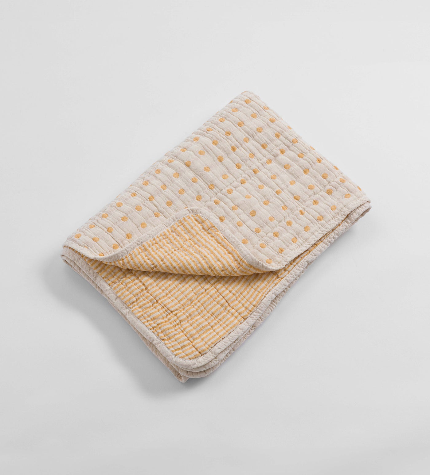 Mustard Spot Little Quinn 100% Cotton Quilted Throw