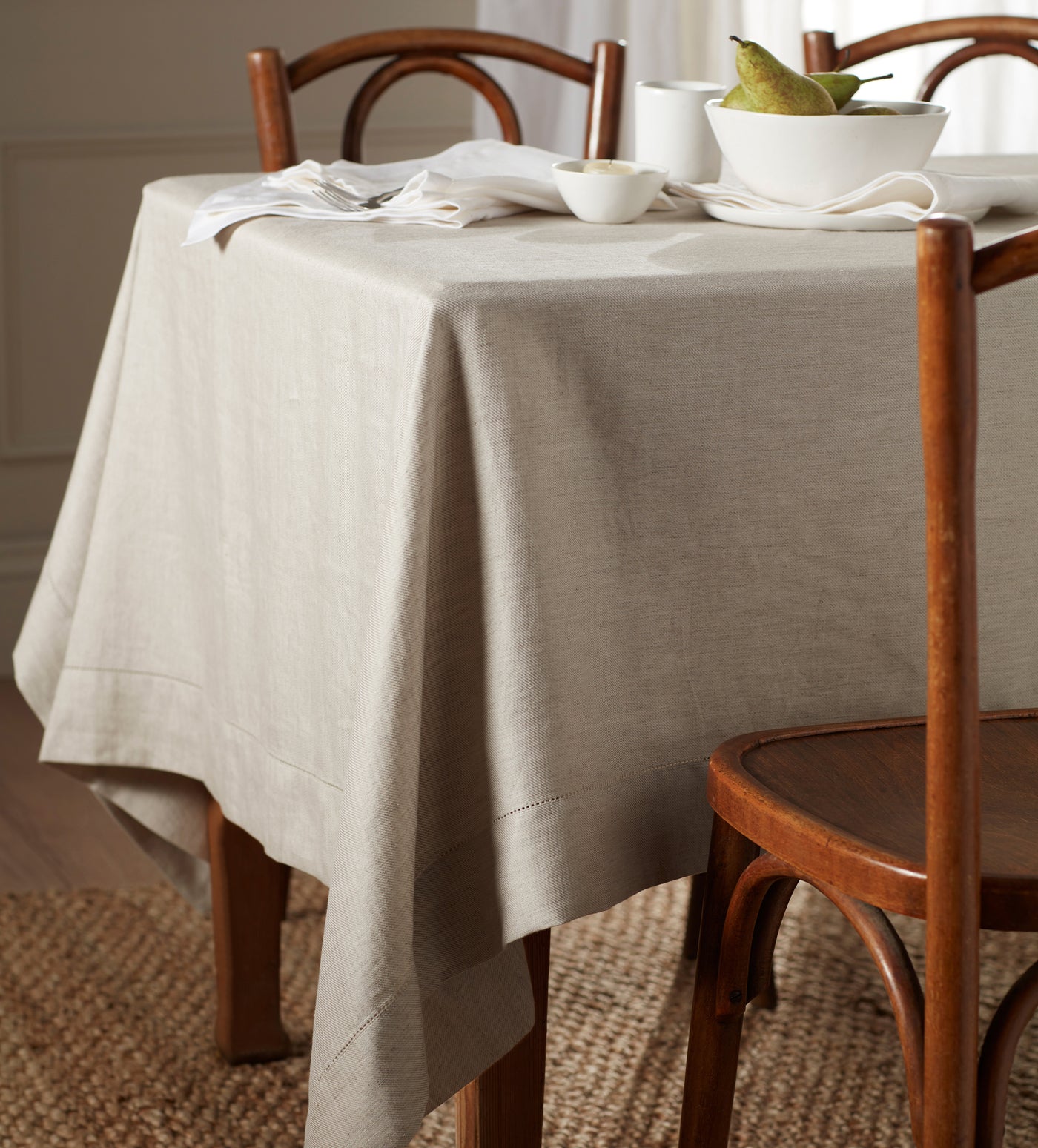 Natural Twill Cotton Linen Tablecloth