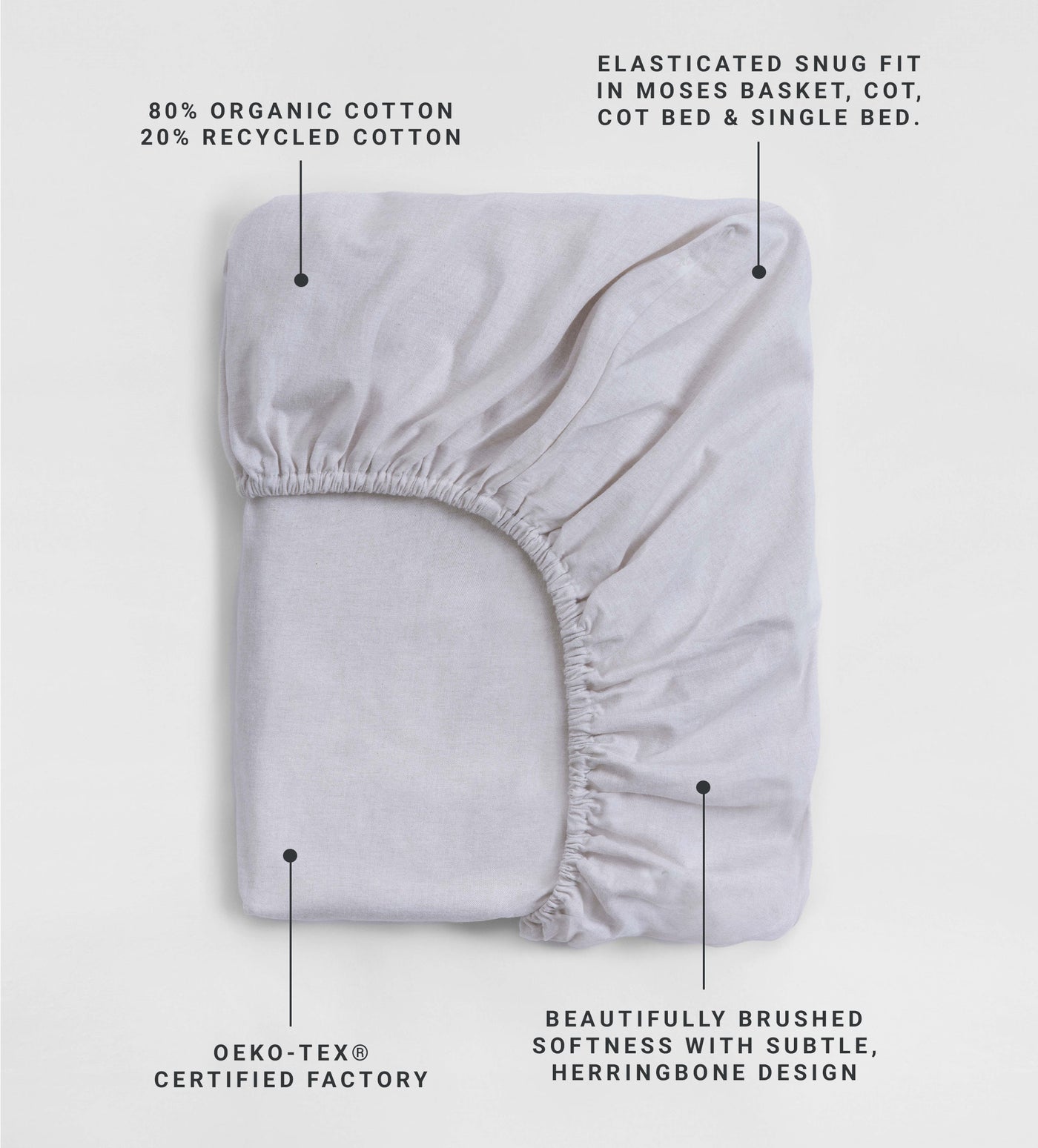 Natural Brushed Cotton Fitted Sheet