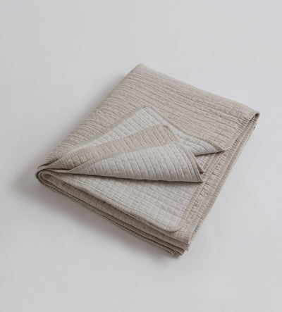 Natural Rebecca Cotton Linen Cushion Cover and Throw