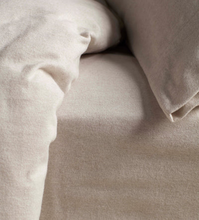 Natural Brushed Cotton Fitted Sheet