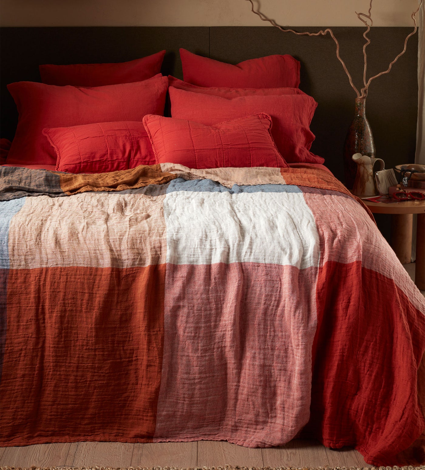 Paprika 100% Linen Bed Linen