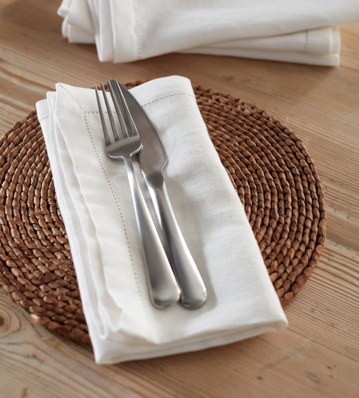 Off White Nigel Cotton Linen Napkins - Set of 4