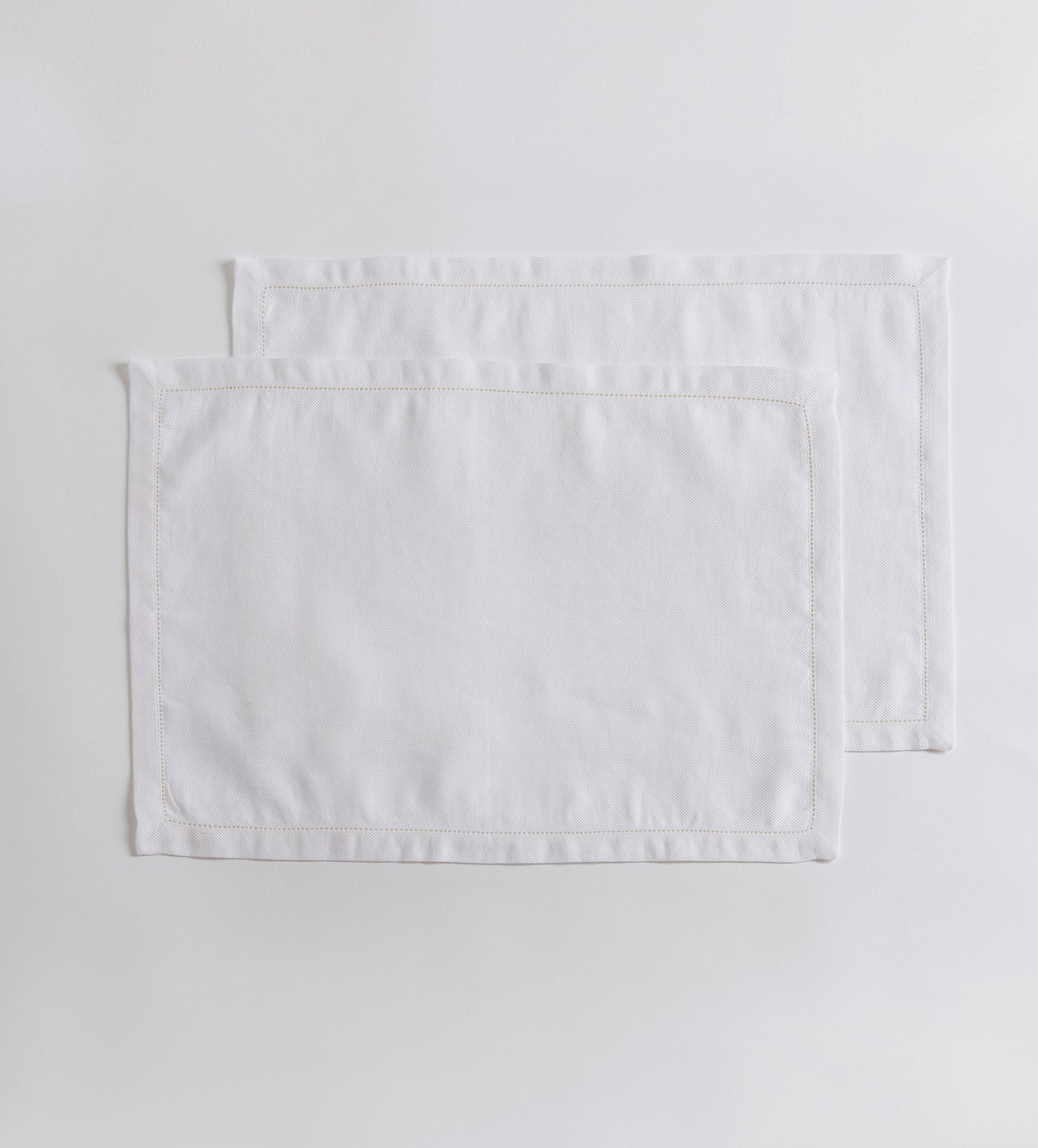 Off White Twill Cotton Linen Placemats