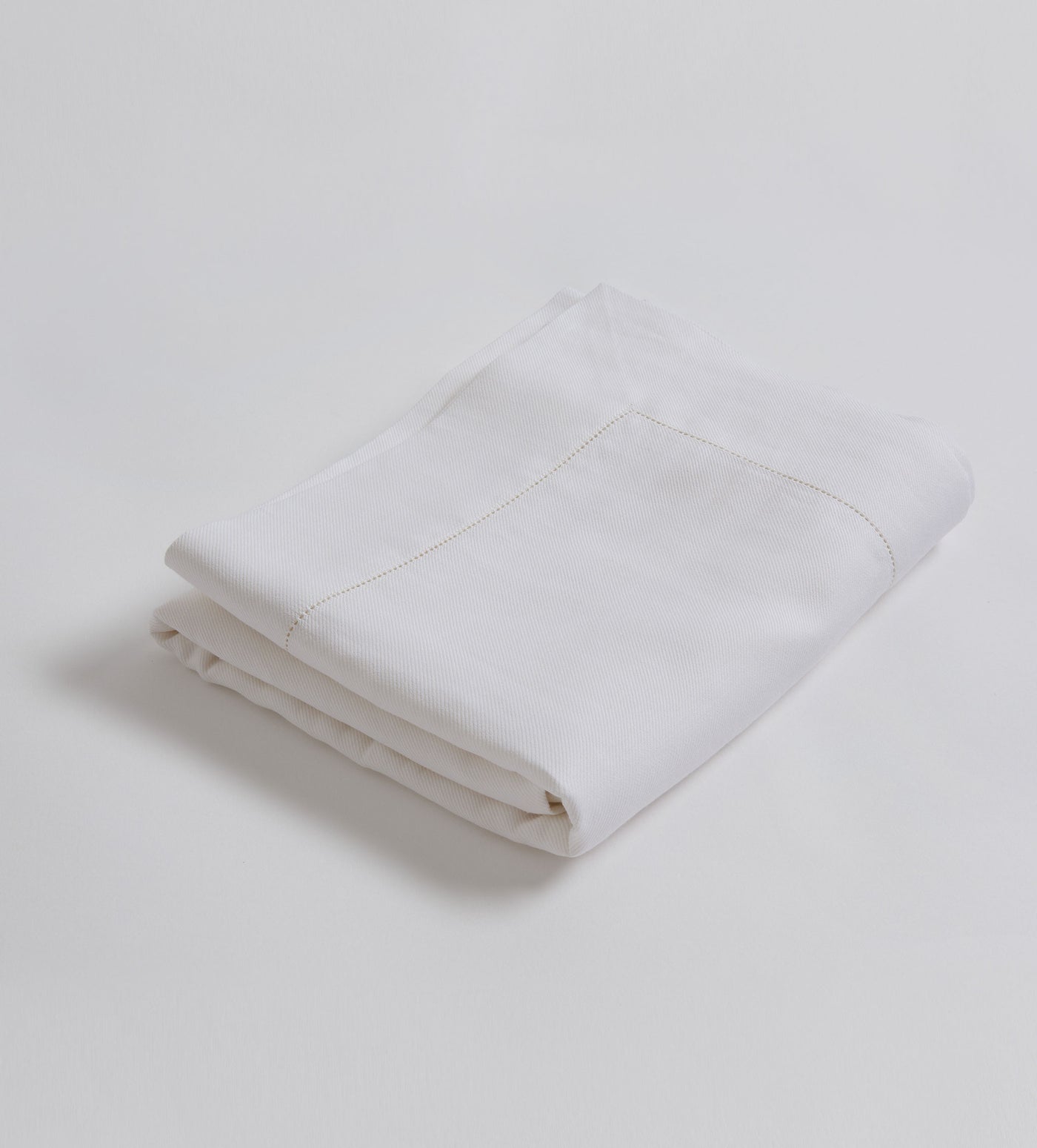 Off White Twill Cotton Linen Tablecloth