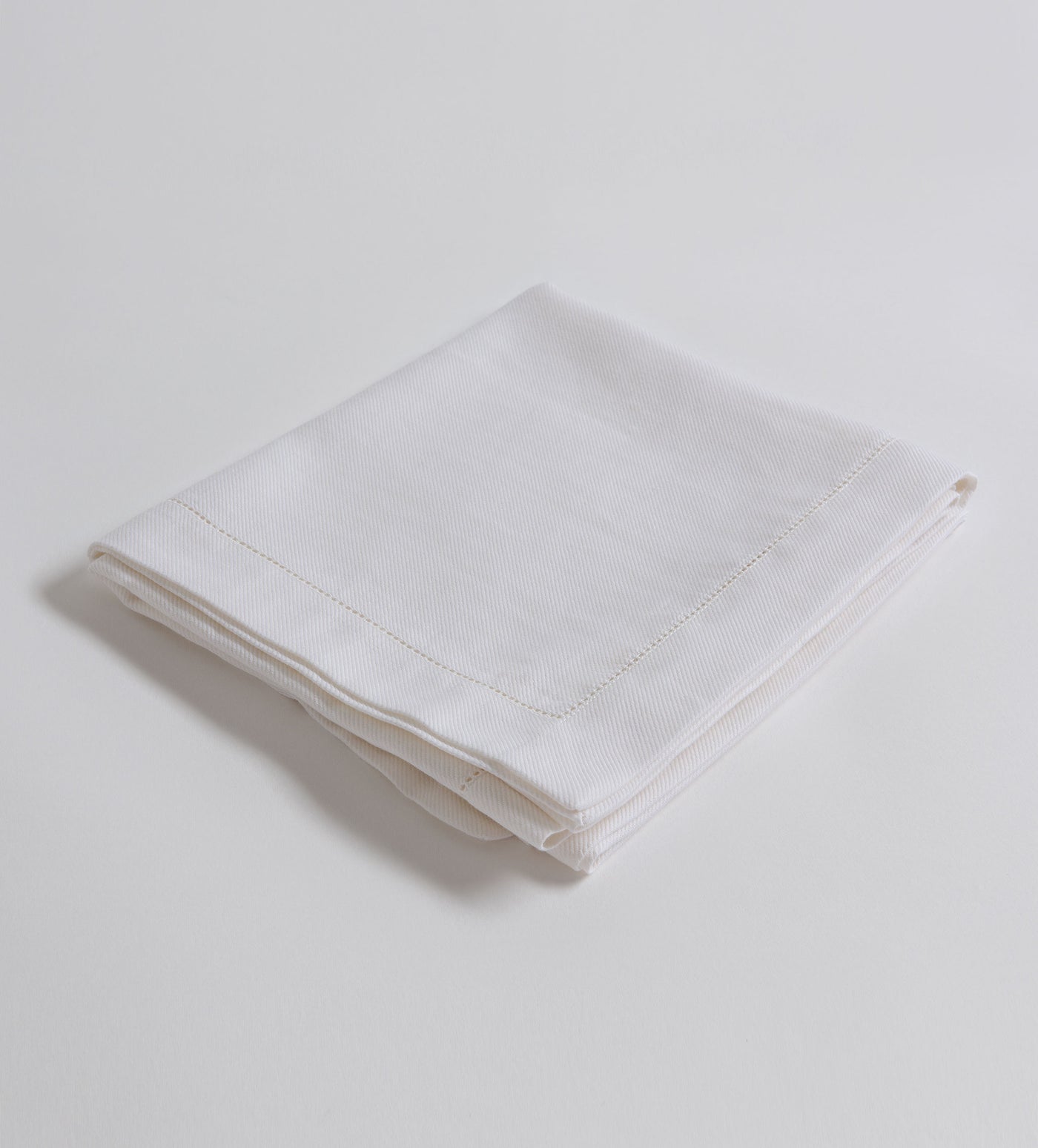 Off White Twill Cotton Linen Table Runner