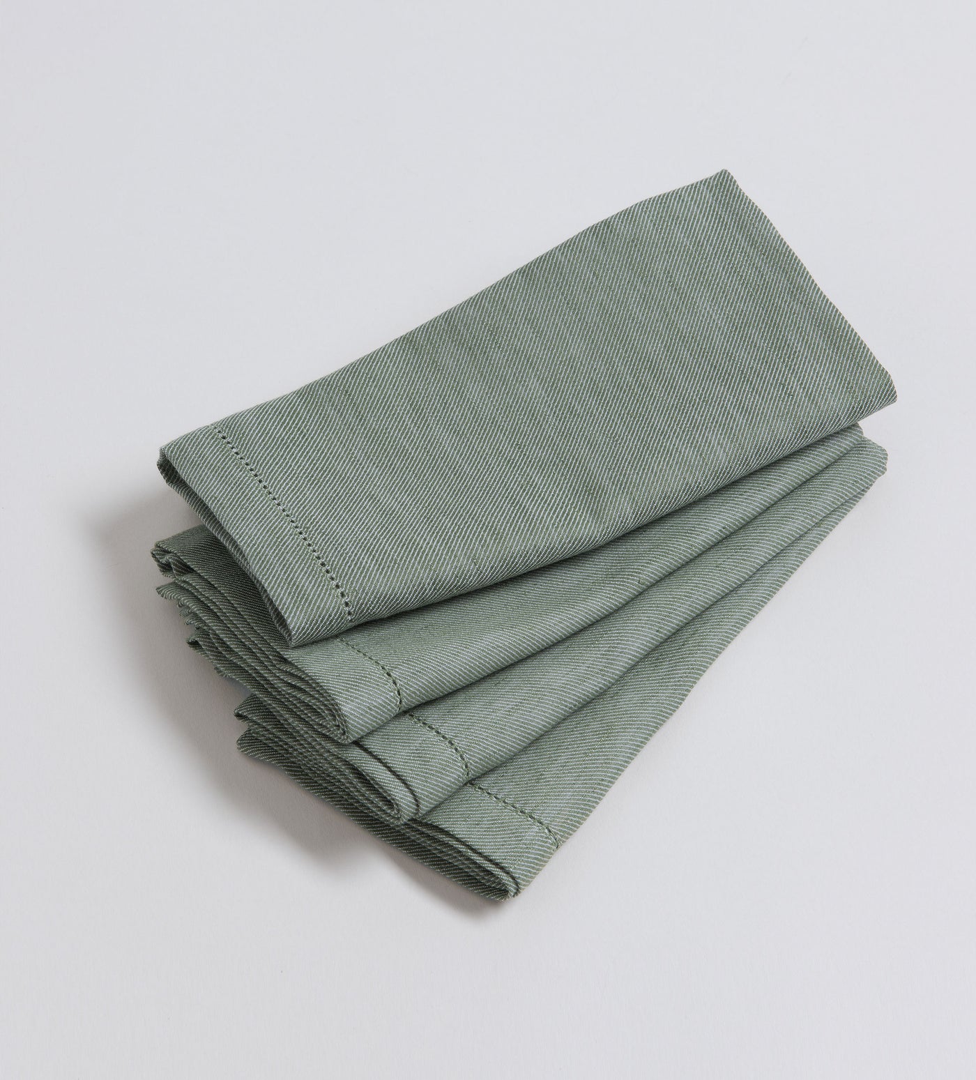 Olive Green Cotton Linen Napkins - Set of 4