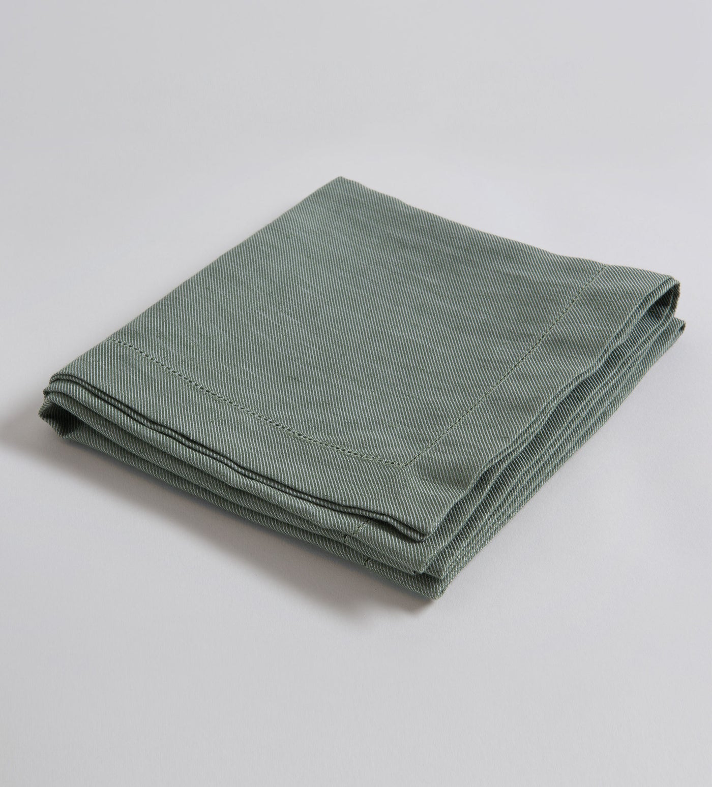 Olive Green Twill Cotton Linen Table Runner