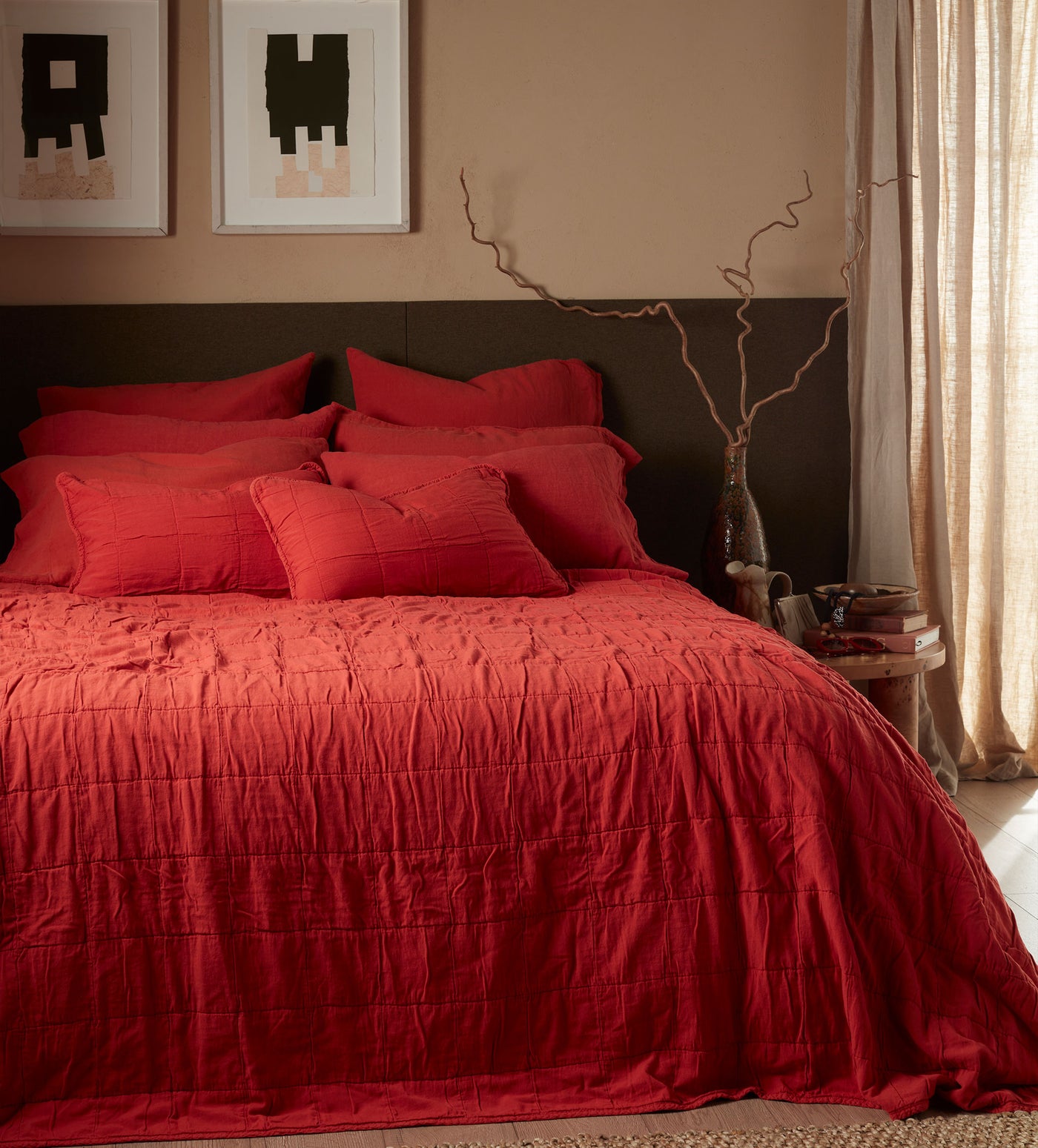 Paprika 100% Linen Bed Linen