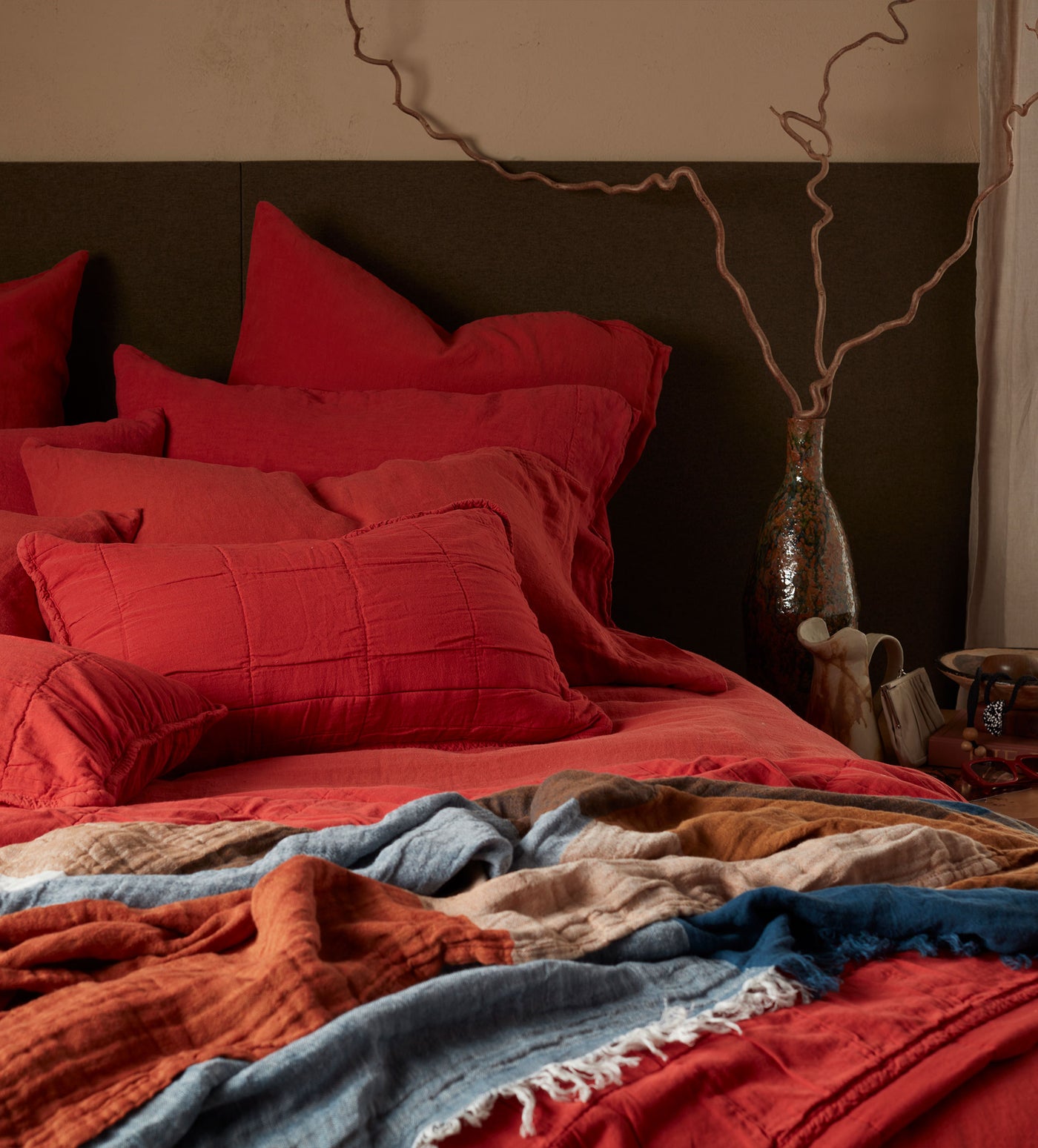 Paprika 100% Linen Bed Linen