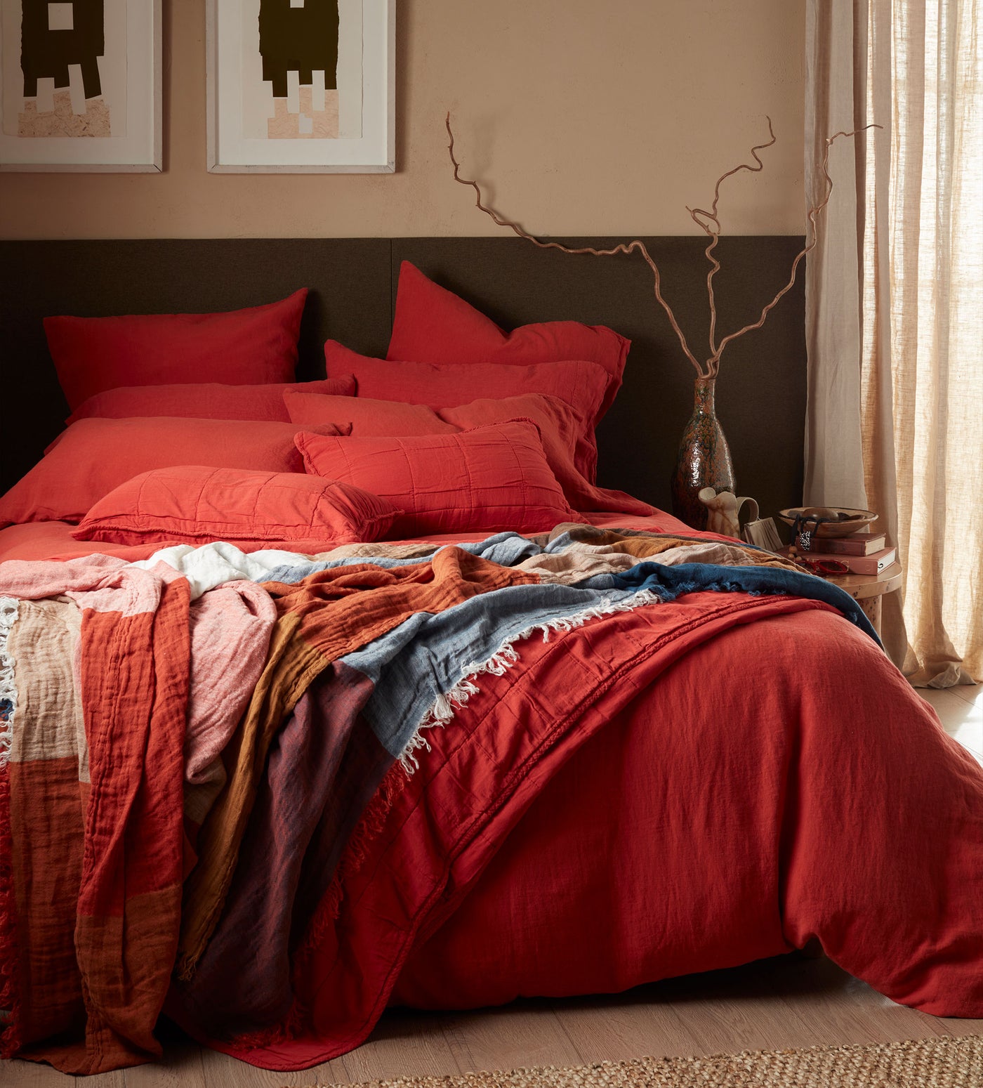 Paprika 100% Linen Bed Linen