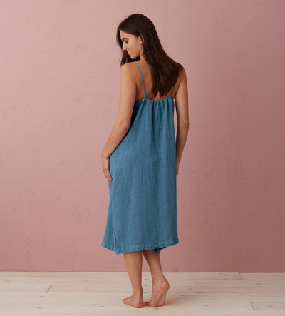 Peacock Alice 100% Linen Cami Nightie