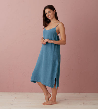 Peacock Alice 100% Linen Cami Nightie