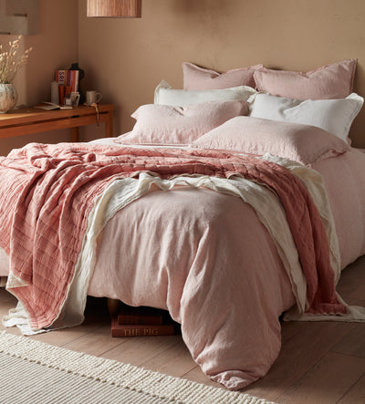 Spice Sid Stripe 100% Linen Duvet Cover