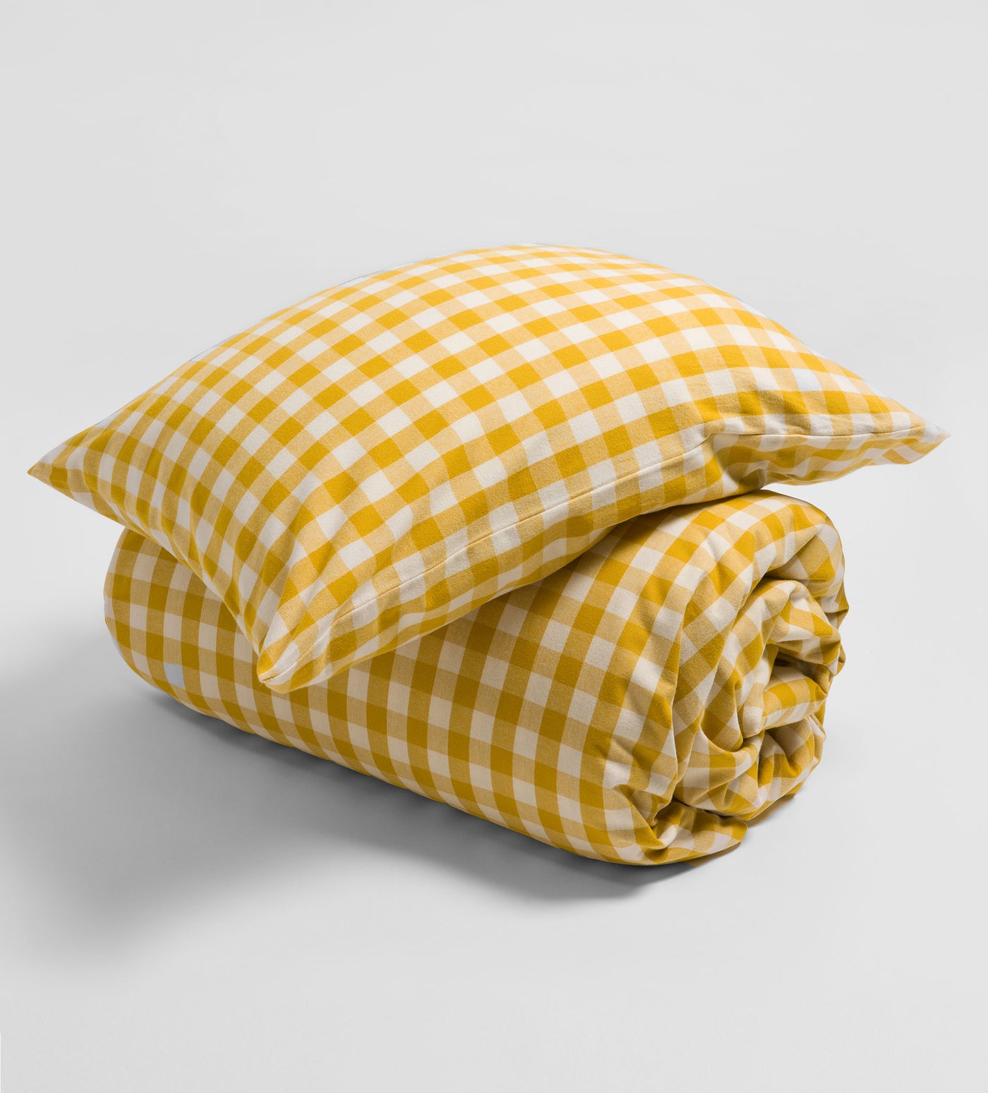 Saffron Gilbert Gingham Brushed 100% Organic Cotton Pillowcase