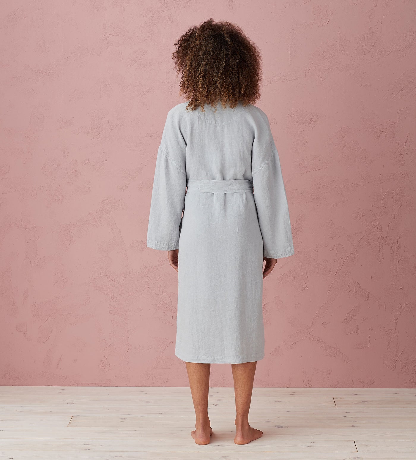 Stone Grey Layla 100% Linen Robe