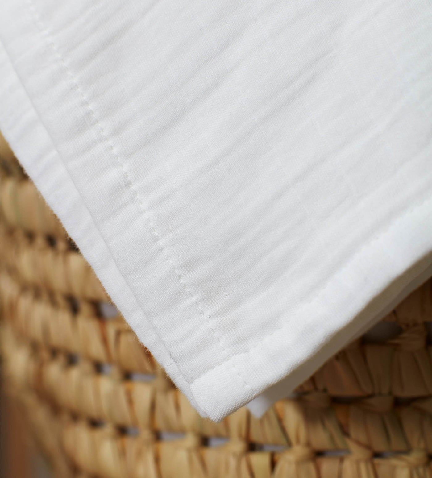 White 100% Organic Cotton Muslin Swaddle Blanket