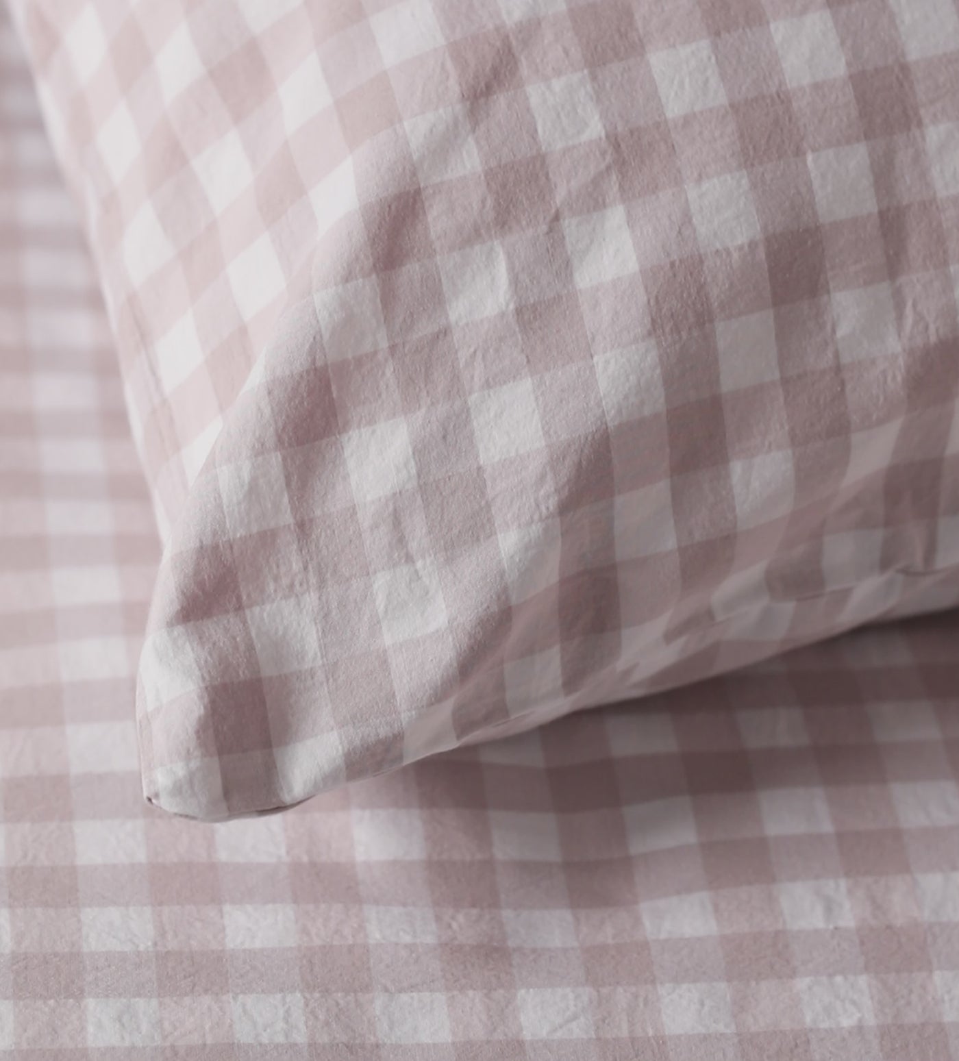 Vintage Rose Harriet Gingham 100% Organic Cotton Bed Linen