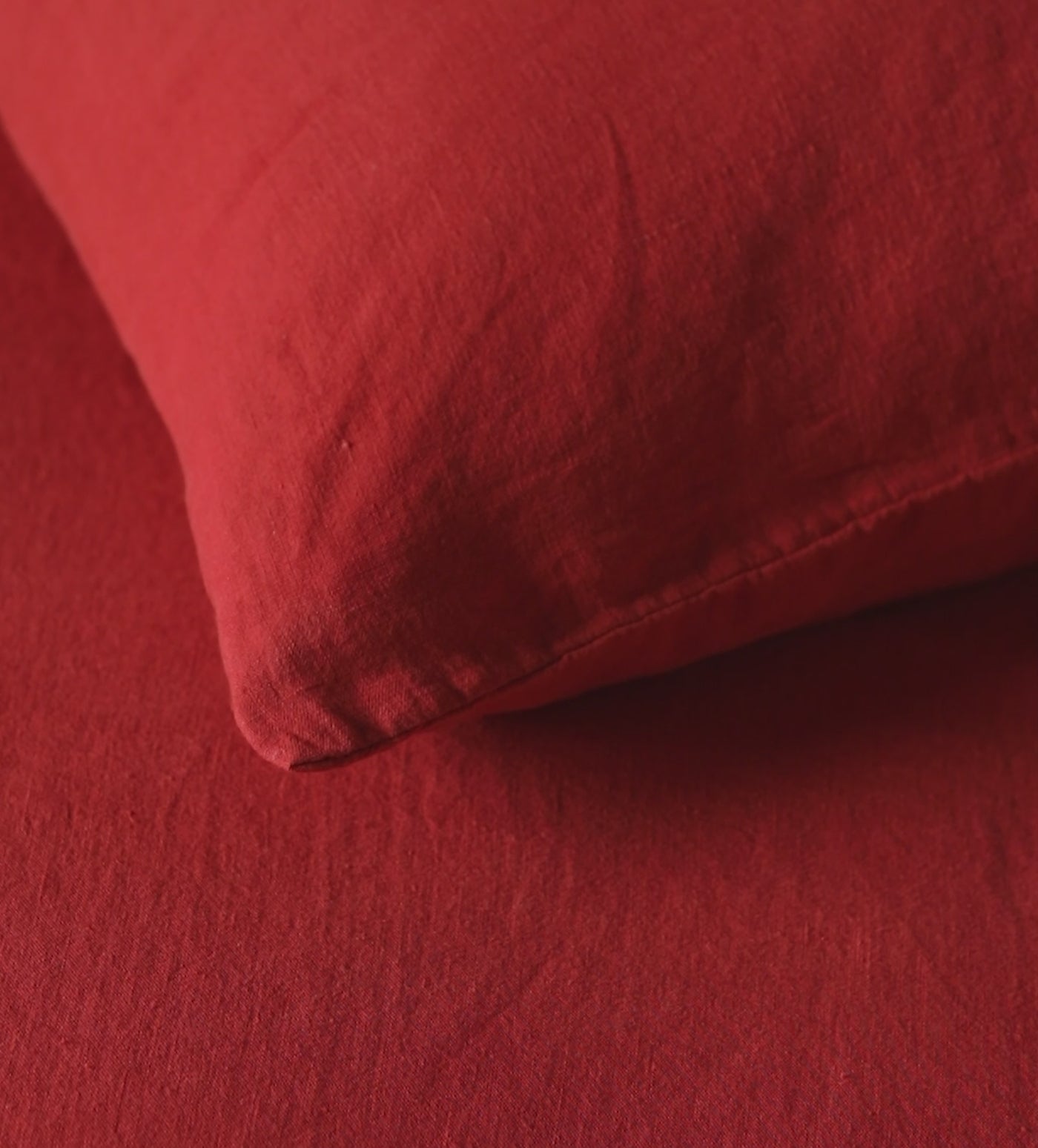 Paprika 100% Linen Pillowcase