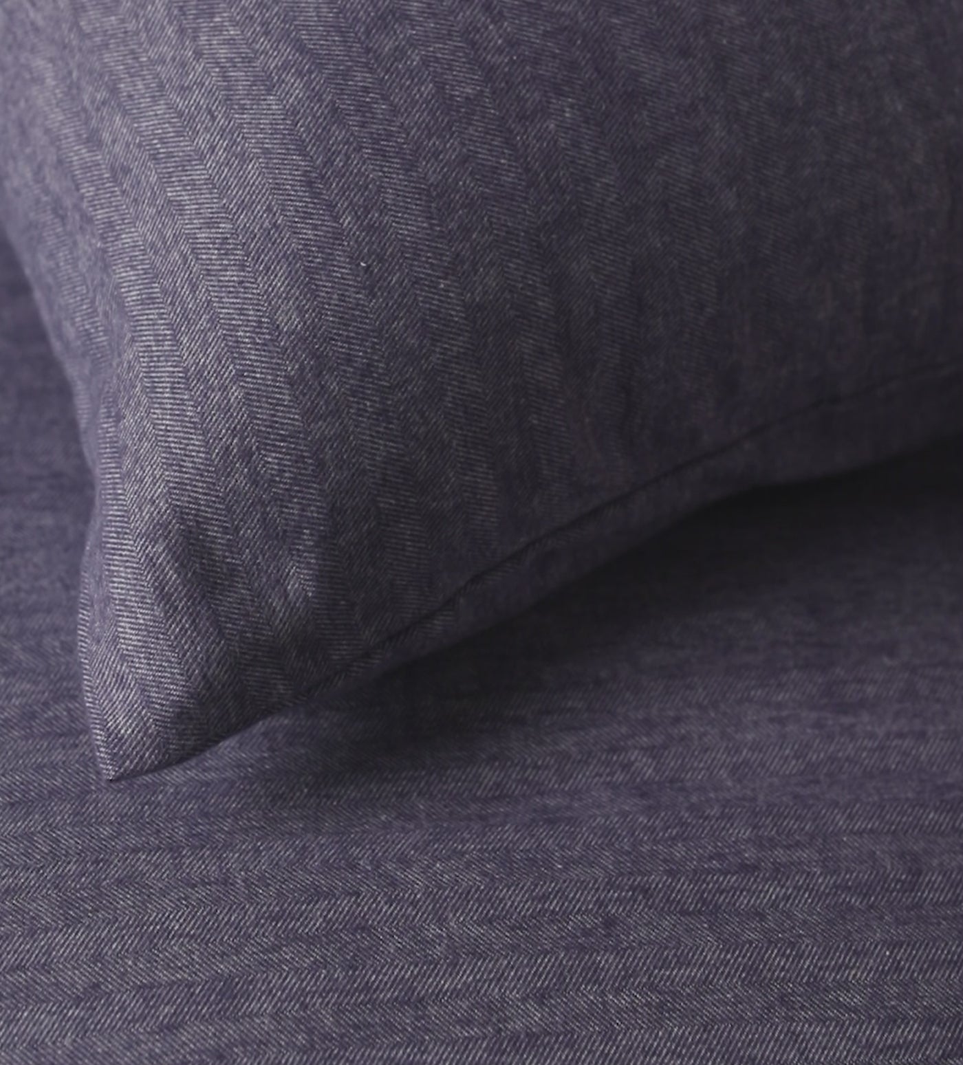 Navy Henry Brushed 100% Organic Cotton Bed Linen