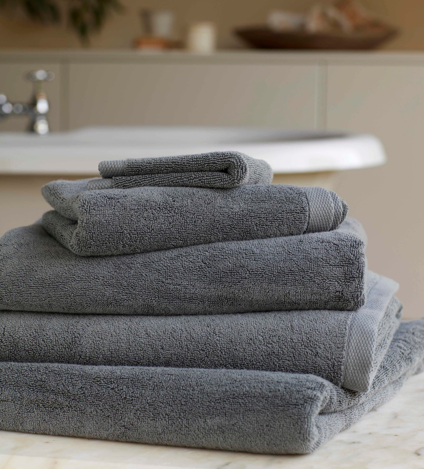 Grey diamante online towels