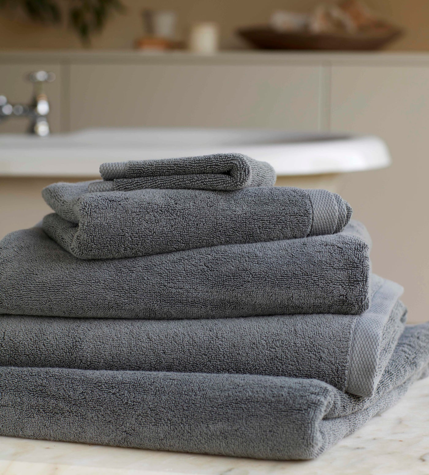 Grey diamante online towels