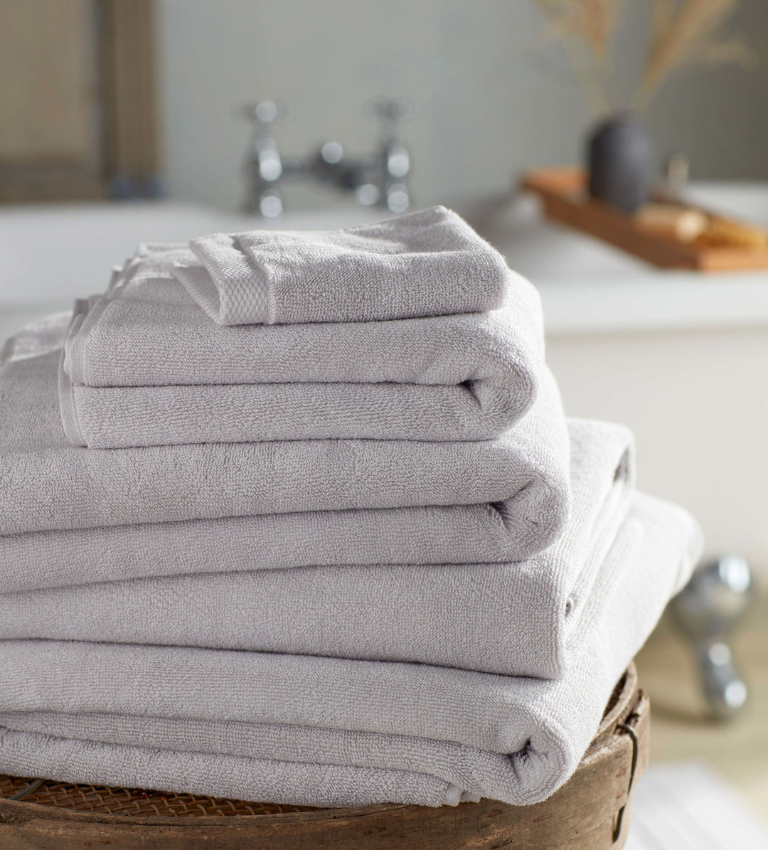 Grey cotton towels sale