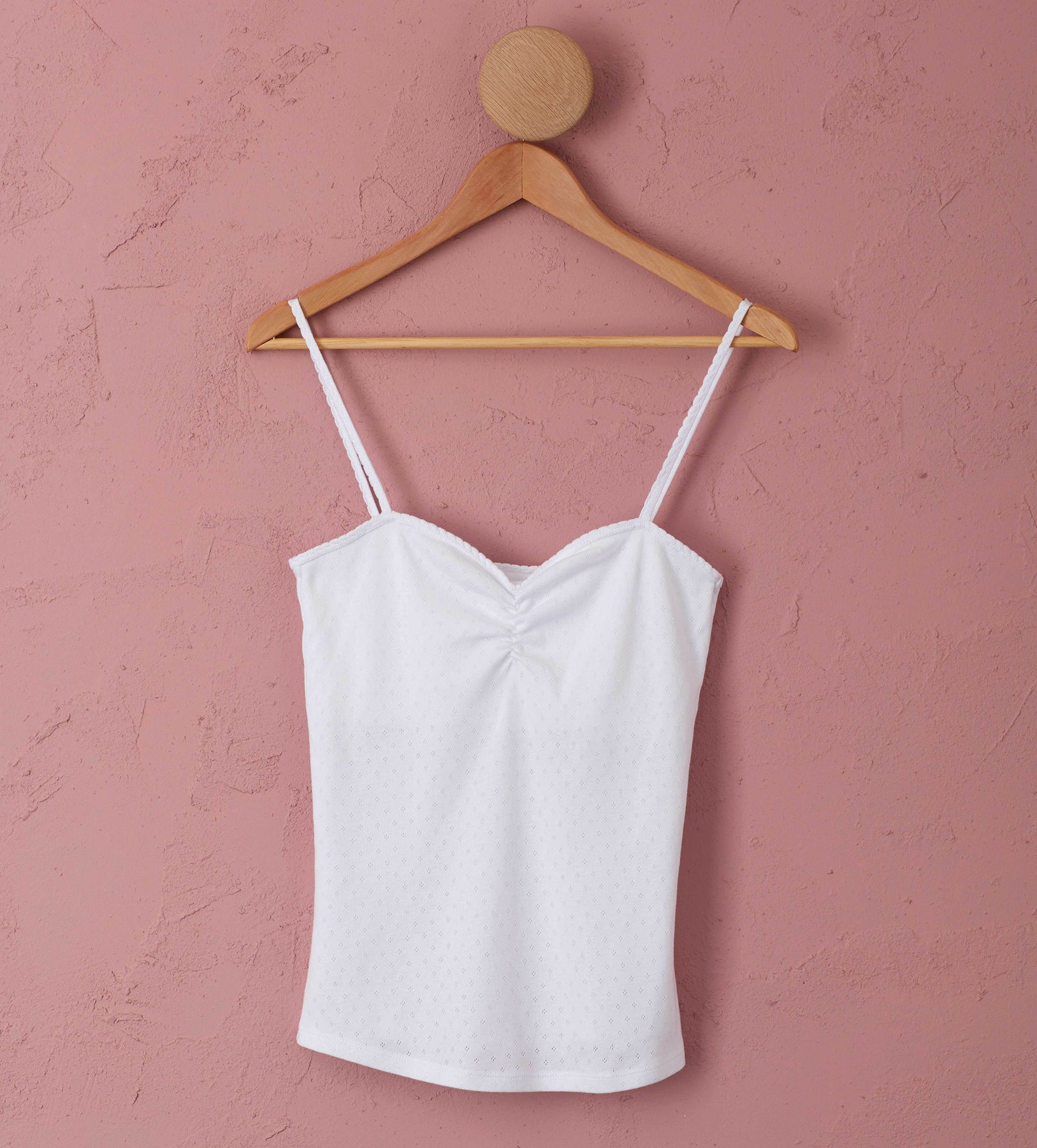 Buy White 100% Organic Cotton Camisole Top, Customizable Top, Strap Sleeve  Relaxed Fit Top, Cotton Lace Top, Plus Size, Petite, Tall Etsw Online in  India 
